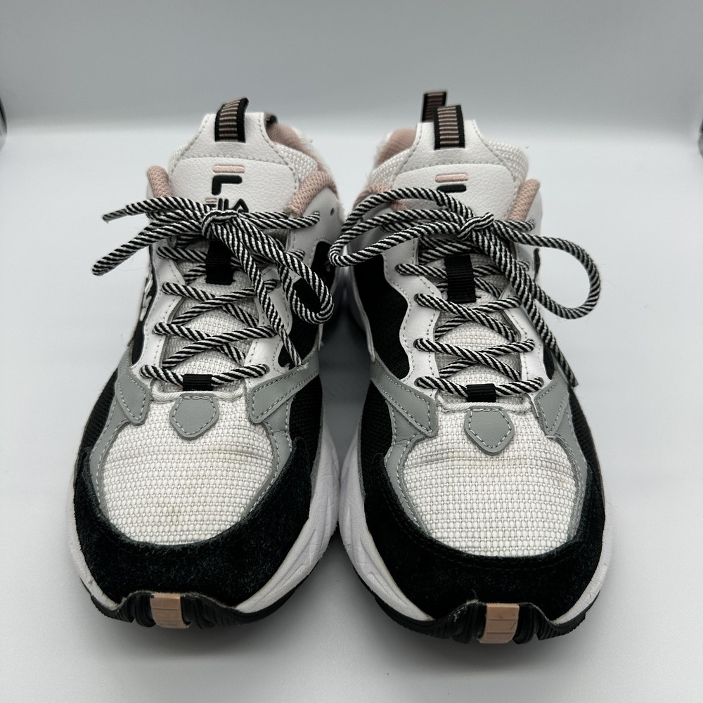Fila Shoes Womens Size 8 White Black Pink Chunky Dad Sneaker Style 5RM01348